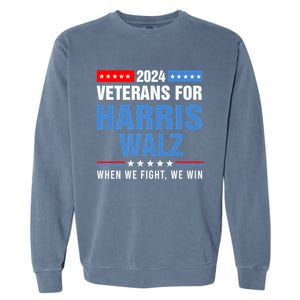 Veterans For Harris Walz 2024 Presidential Campaign Garment-Dyed Sweatshirt