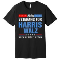 Veterans For Harris Walz 2024 Presidential Campaign Premium T-Shirt