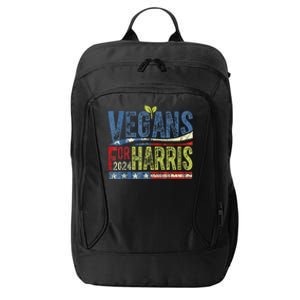 Vegans For Harris Waltz Walz 2024 Vegan For Kamala 2024 City Backpack