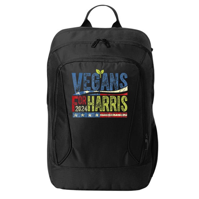 Vegans For Harris Waltz Walz 2024 Vegan For Kamala 2024 City Backpack