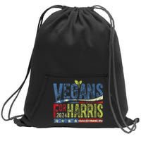 Vegans For Harris Waltz Walz 2024 Vegan For Kamala 2024 Sweatshirt Cinch Pack Bag