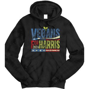 Vegans For Harris Waltz Walz 2024 Vegan For Kamala 2024 Tie Dye Hoodie