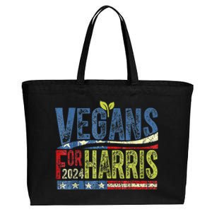 Vegans For Harris Waltz Walz 2024 Vegan For Kamala 2024 Cotton Canvas Jumbo Tote