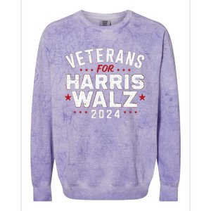 Veterans For Harris Waltz 2024 Colorblast Crewneck Sweatshirt