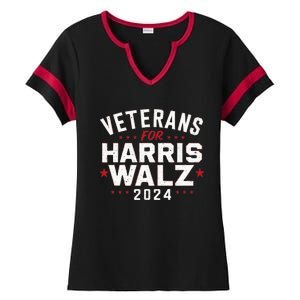 Veterans For Harris Waltz 2024 Ladies Halftime Notch Neck Tee