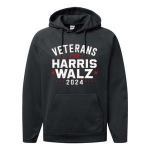 Veterans For Harris Waltz 2024 Performance Fleece Hoodie