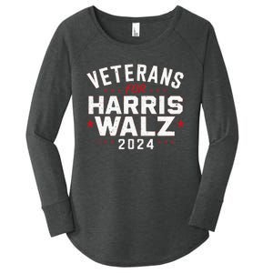 Veterans For Harris Waltz 2024 Women's Perfect Tri Tunic Long Sleeve Shirt