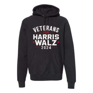 Veterans For Harris Waltz 2024 Premium Hoodie