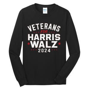 Veterans For Harris Waltz 2024 Tall Long Sleeve T-Shirt