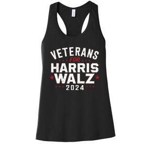 Veterans For Harris Waltz 2024 Women's Racerback Tank