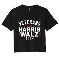 Veterans For Harris Waltz 2024 Women's Crop Top Tee