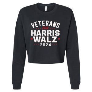 Veterans For Harris Waltz 2024 Cropped Pullover Crew