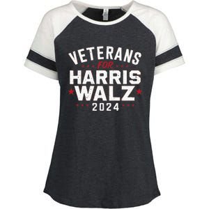 Veterans For Harris Waltz 2024 Enza Ladies Jersey Colorblock Tee