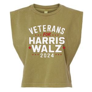 Veterans For Harris Waltz 2024 Garment-Dyed Women's Muscle Tee