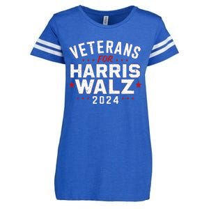 Veterans For Harris Waltz 2024 Enza Ladies Jersey Football T-Shirt