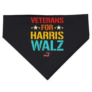 Veteran For Harris Walz Waltz Usa Flag USA-Made Doggie Bandana