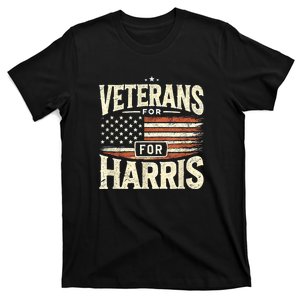 Veterans For Harris 2024 Military Vets Kamala Harris Gift T-Shirt