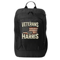 Veterans For Harris 2024 Military Vets Kamala Harris Gift City Backpack