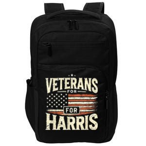 Veterans For Harris 2024 Military Vets Kamala Harris Gift Impact Tech Backpack