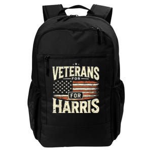 Veterans For Harris 2024 Military Vets Kamala Harris Gift Daily Commute Backpack