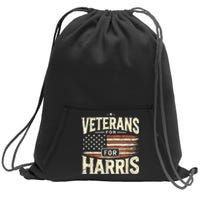 Veterans For Harris 2024 Military Vets Kamala Harris Gift Sweatshirt Cinch Pack Bag