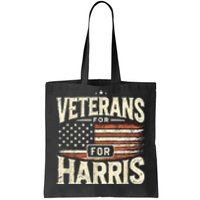 Veterans For Harris 2024 Military Vets Kamala Harris Gift Tote Bag