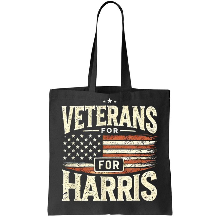 Veterans For Harris 2024 Military Vets Kamala Harris Gift Tote Bag