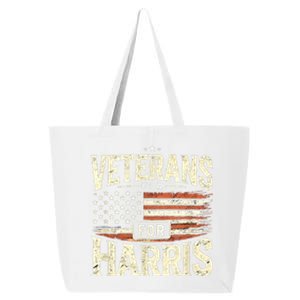 Veterans For Harris 2024 Military Vets Kamala Harris Gift 25L Jumbo Tote