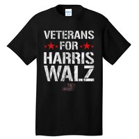 Veterans For Harris 2024 Kamala Harris Tim Walz Veteran Usa Tall T-Shirt