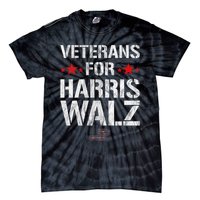 Veterans For Harris 2024 Kamala Harris Tim Walz Veteran Usa Tie-Dye T-Shirt