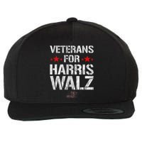 Veterans For Harris 2024 Kamala Harris Tim Walz Veteran Usa Wool Snapback Cap