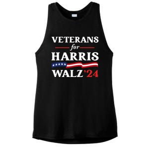 Veterans For Harris Walz 2024 Vote Tim Walz Kamala Harris Ladies PosiCharge Tri-Blend Wicking Tank