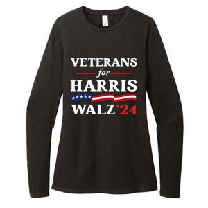 Veterans For Harris Walz 2024 Vote Tim Walz Kamala Harris Womens CVC Long Sleeve Shirt