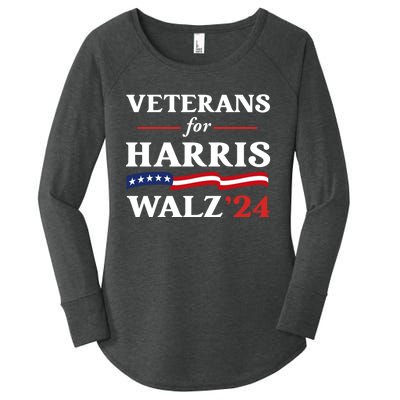 Veterans For Harris Walz 2024 Vote Tim Walz Kamala Harris Women's Perfect Tri Tunic Long Sleeve Shirt