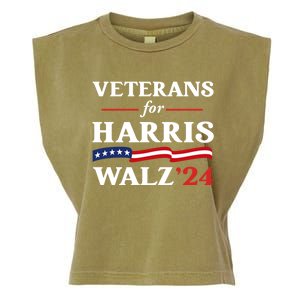 Veterans For Harris Walz 2024 Vote Tim Walz Kamala Harris Garment-Dyed Women's Muscle Tee