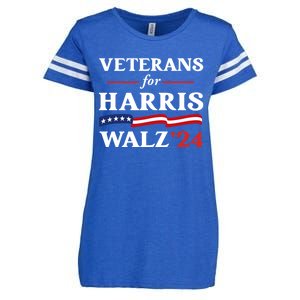 Veterans For Harris Walz 2024 Vote Tim Walz Kamala Harris Enza Ladies Jersey Football T-Shirt