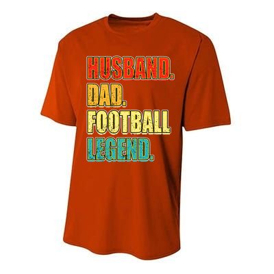 Vintage Football Husband Dad Football Legend FatherS Day Meaningful Gift Performance Sprint T-Shirt