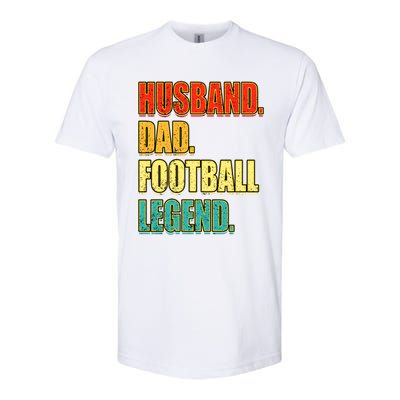 Vintage Football Husband Dad Football Legend FatherS Day Meaningful Gift Softstyle® CVC T-Shirt