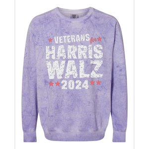 Veterans For Harris Waltz 2024 Colorblast Crewneck Sweatshirt