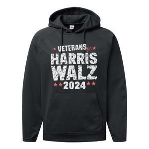 Veterans For Harris Waltz 2024 Performance Fleece Hoodie