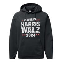 Veterans For Harris Waltz 2024 Performance Fleece Hoodie