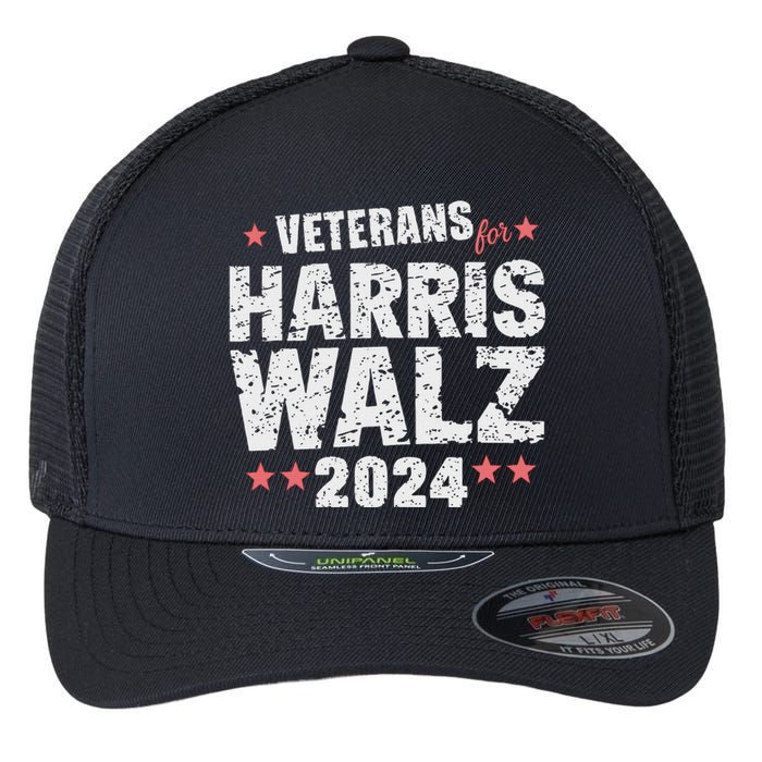 Veterans For Harris Waltz 2024 Flexfit Unipanel Trucker Cap