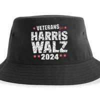 Veterans For Harris Waltz 2024 Sustainable Bucket Hat