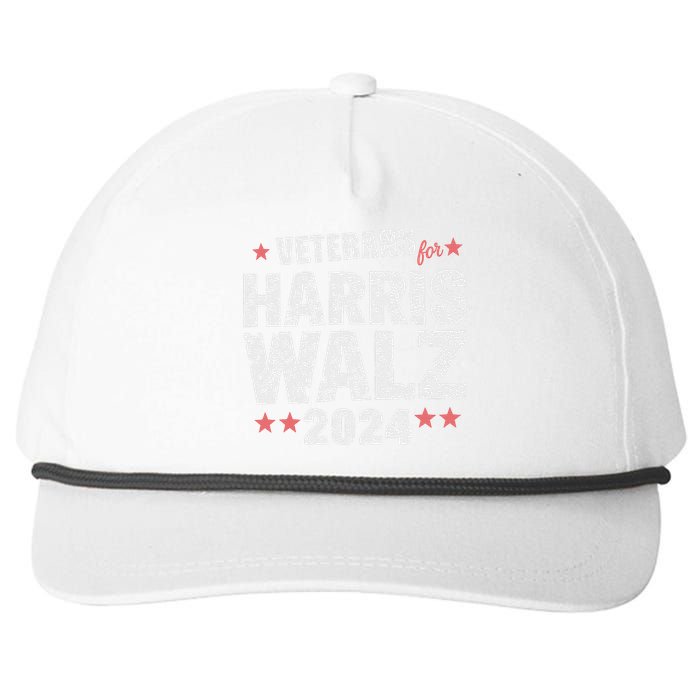 Veterans For Harris Waltz 2024 Snapback Five-Panel Rope Hat