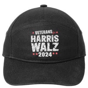 Veterans For Harris Waltz 2024 7-Panel Snapback Hat