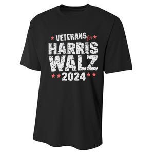 Veterans For Harris Waltz 2024 Performance Sprint T-Shirt