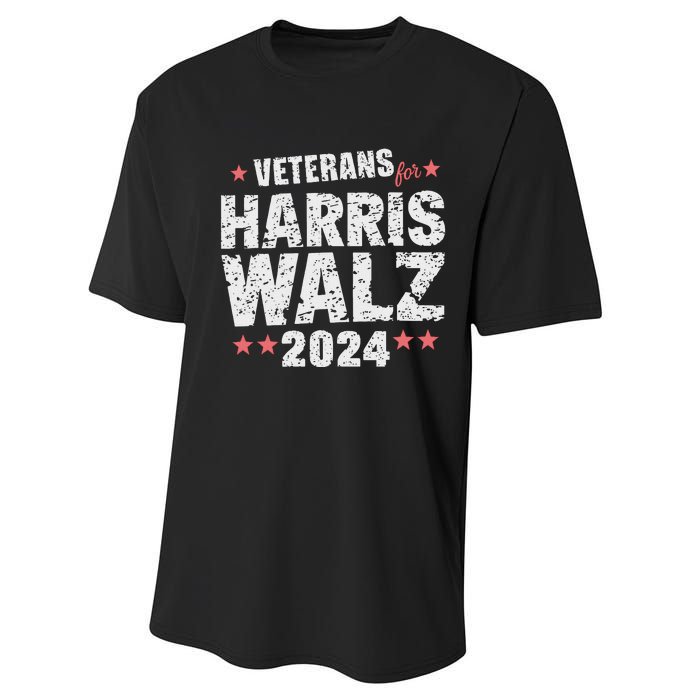 Veterans For Harris Waltz 2024 Performance Sprint T-Shirt