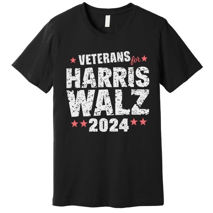 Veterans For Harris Waltz 2024 Premium T-Shirt