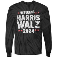 Veterans For Harris Waltz 2024 Tie-Dye Long Sleeve Shirt