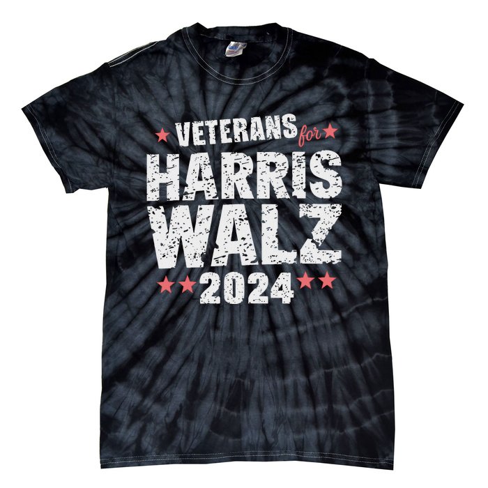 Veterans For Harris Waltz 2024 Tie-Dye T-Shirt